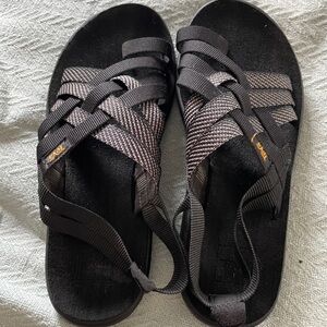 Teva Black and Gray Woven Sandals